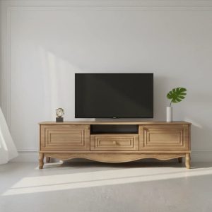 میز تلویزیون آرچین چوب مدل کلاسیک پایه چوبی 160 سانت