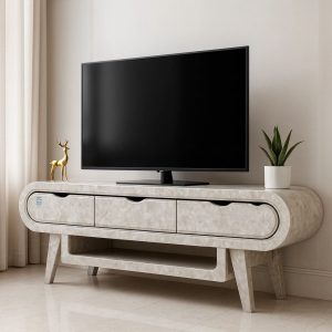میز تلویزیون رادیویی 3 کشو 140 سانت مناسی برای تلوزیون تا 49 اینچ